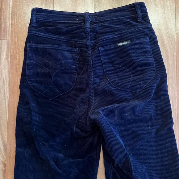 ROLLA'S Navy Flare Corduroy Pants - Picture 6 of 9